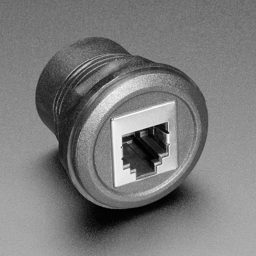 RJ-12 or RJ-11 Telephone Round Panel Mount Adapter Plug by Adafruit - The Pi Hut