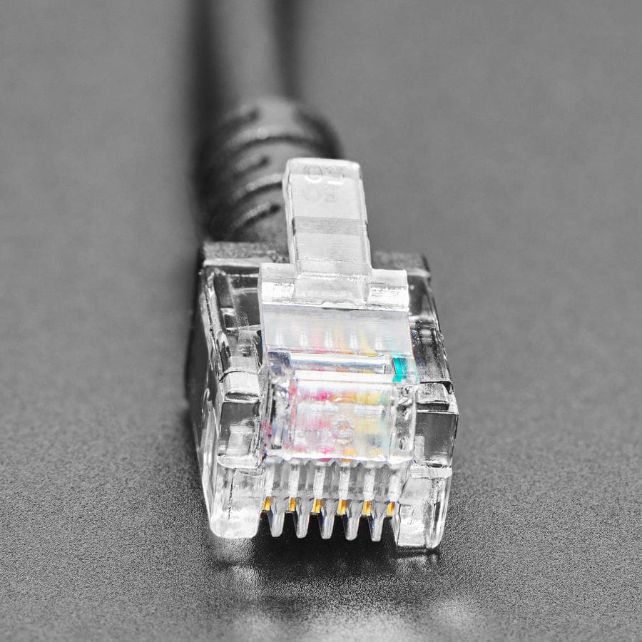 RJ-12 or RJ-11 Telephone Round Panel Mount Extension Cable by Adafruit - The Pi Hut