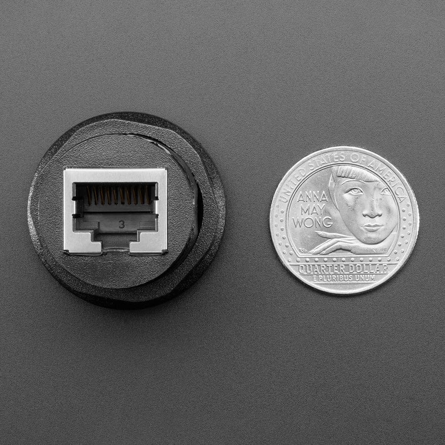 RJ-50 (10P10C) Round Panel Mount Adapter Plug by Adafruit - The Pi Hut