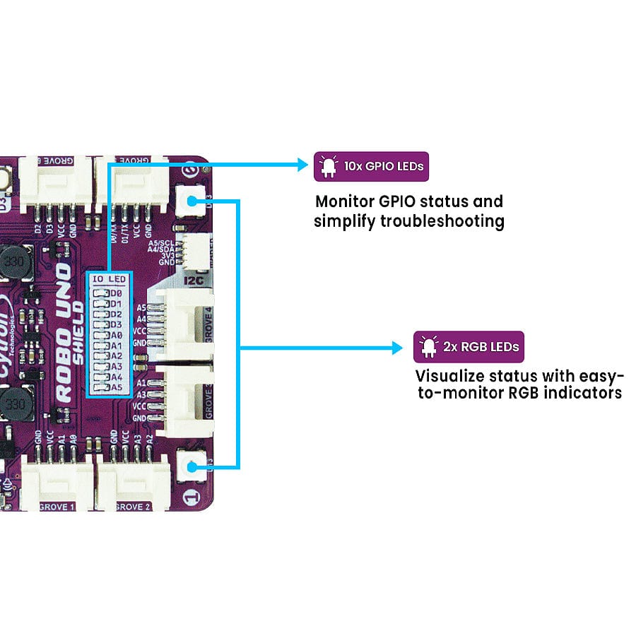 Robo Uno Shield by Cytron - The Pi Hut
