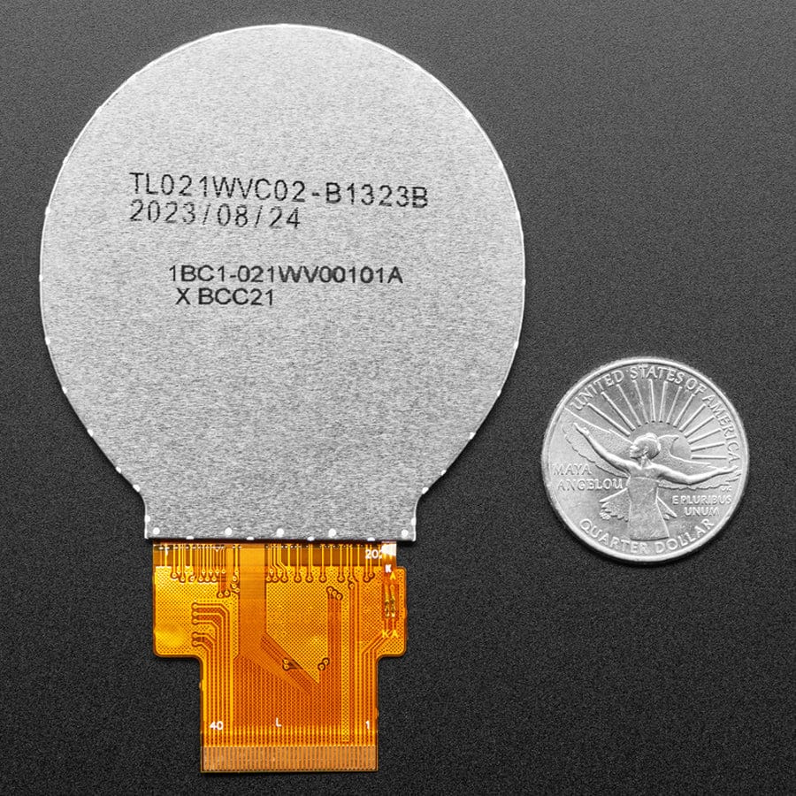Round RGB TTL TFT Display - 2.1" 480x480 - No Touchscreen - TL021WVC02-B1323B by Adafruit - The Pi Hut