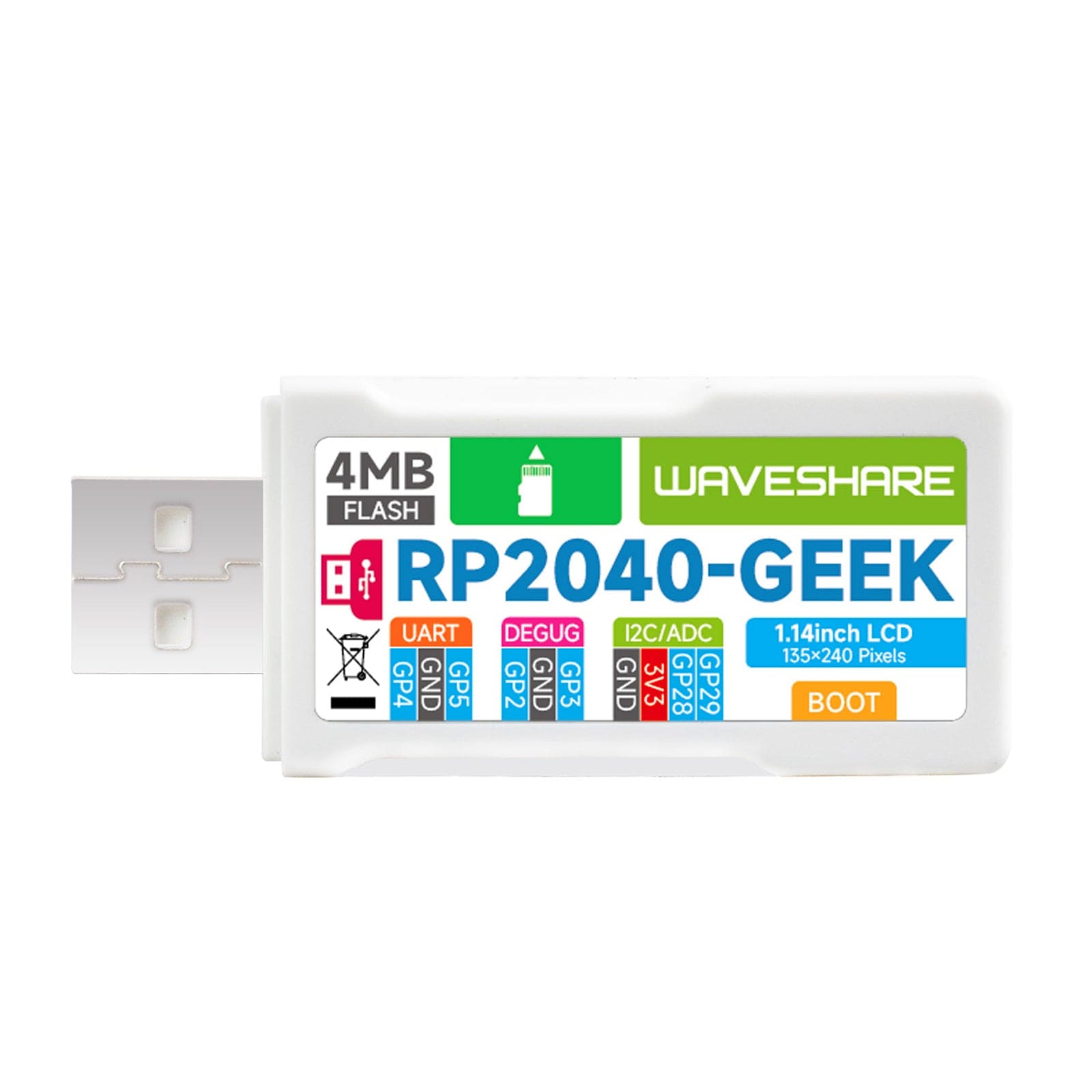 RP2040-GEEK Development Board by Waveshare - The Pi Hut