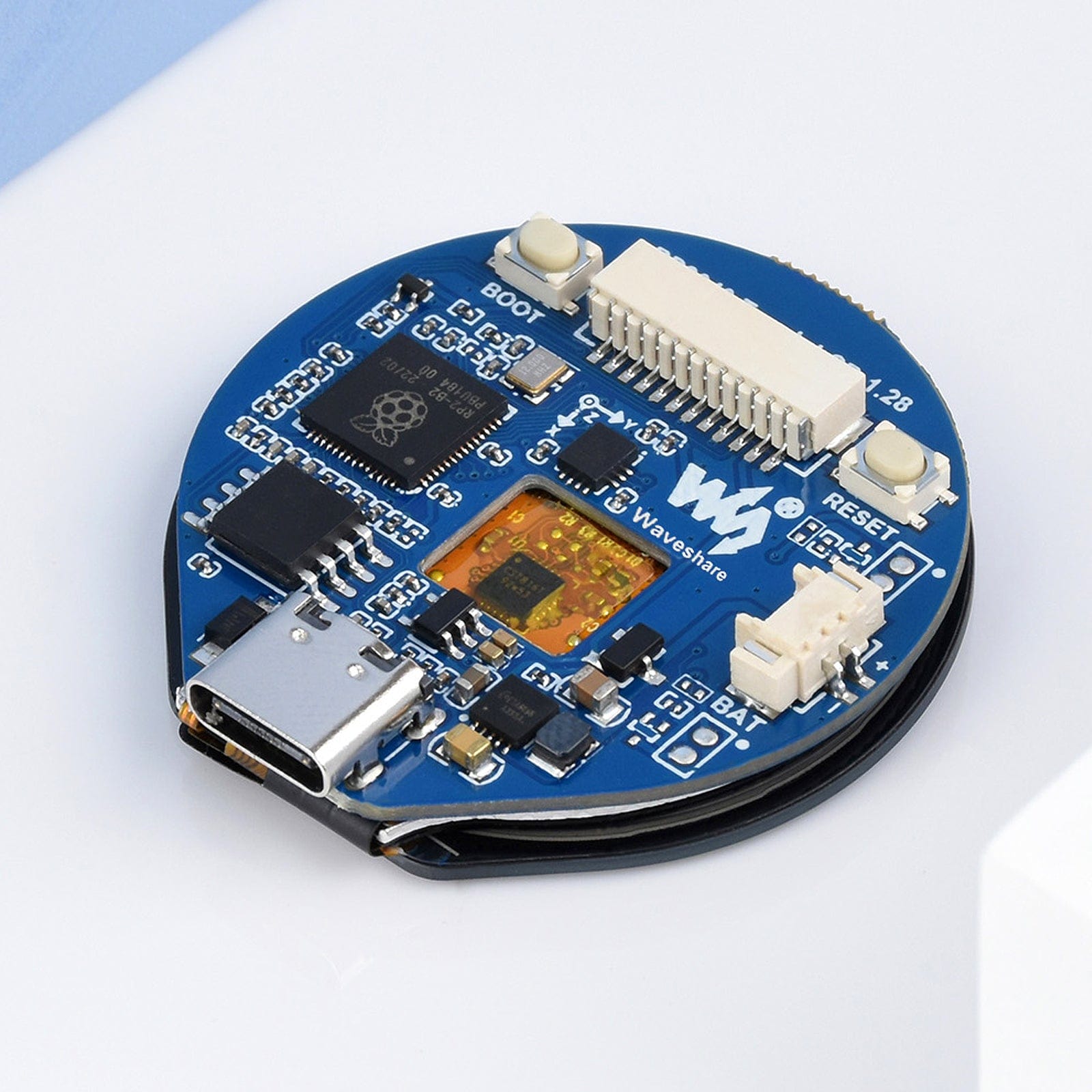 RP2040 1.28" Round Touch LCD with Accelerometer & Gyroscope by Waveshare - The Pi Hut