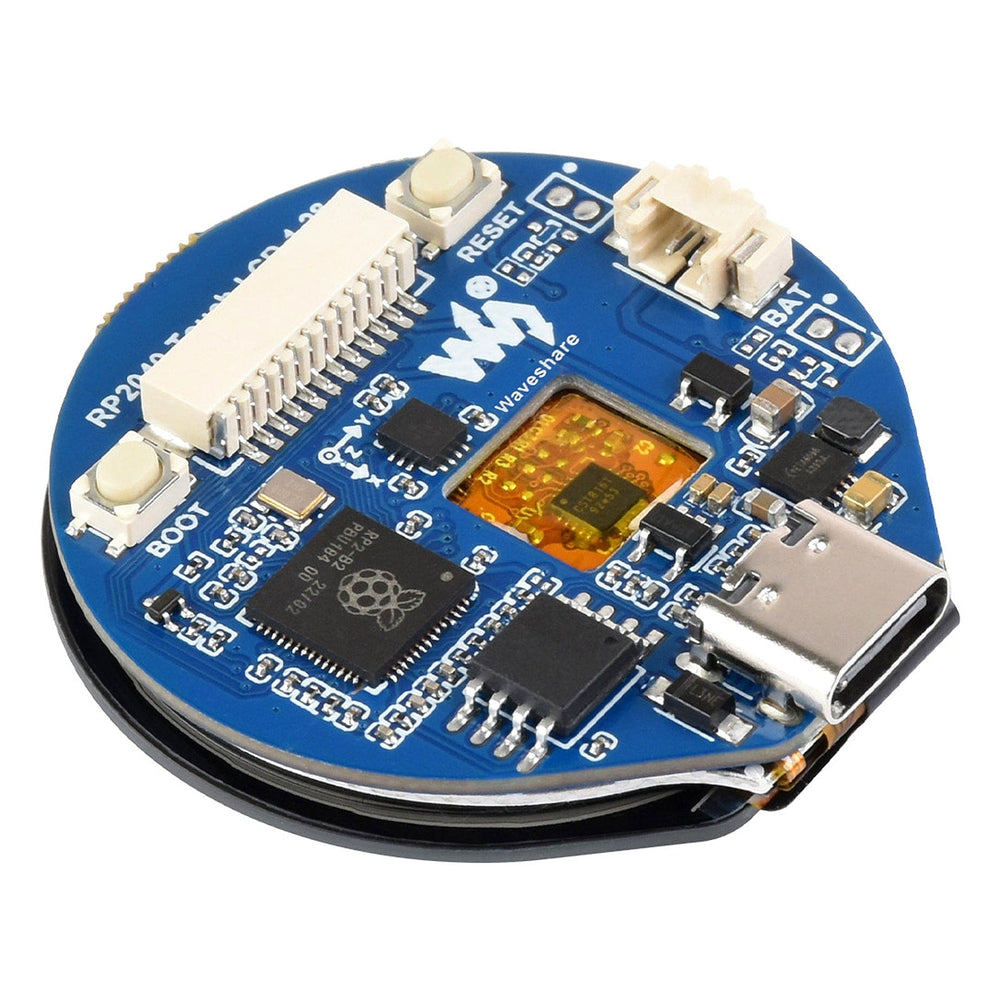 RP2040 1.28" Round Touch LCD with Accelerometer & Gyroscope by Waveshare - The Pi Hut