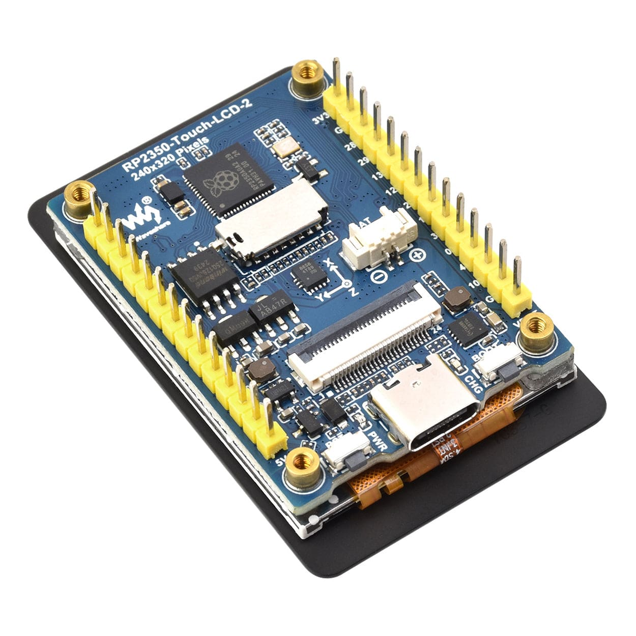 RP2350 2" Capacitive Touch Display Dev Board with 6-Axis IMU by Waveshare - The Pi Hut