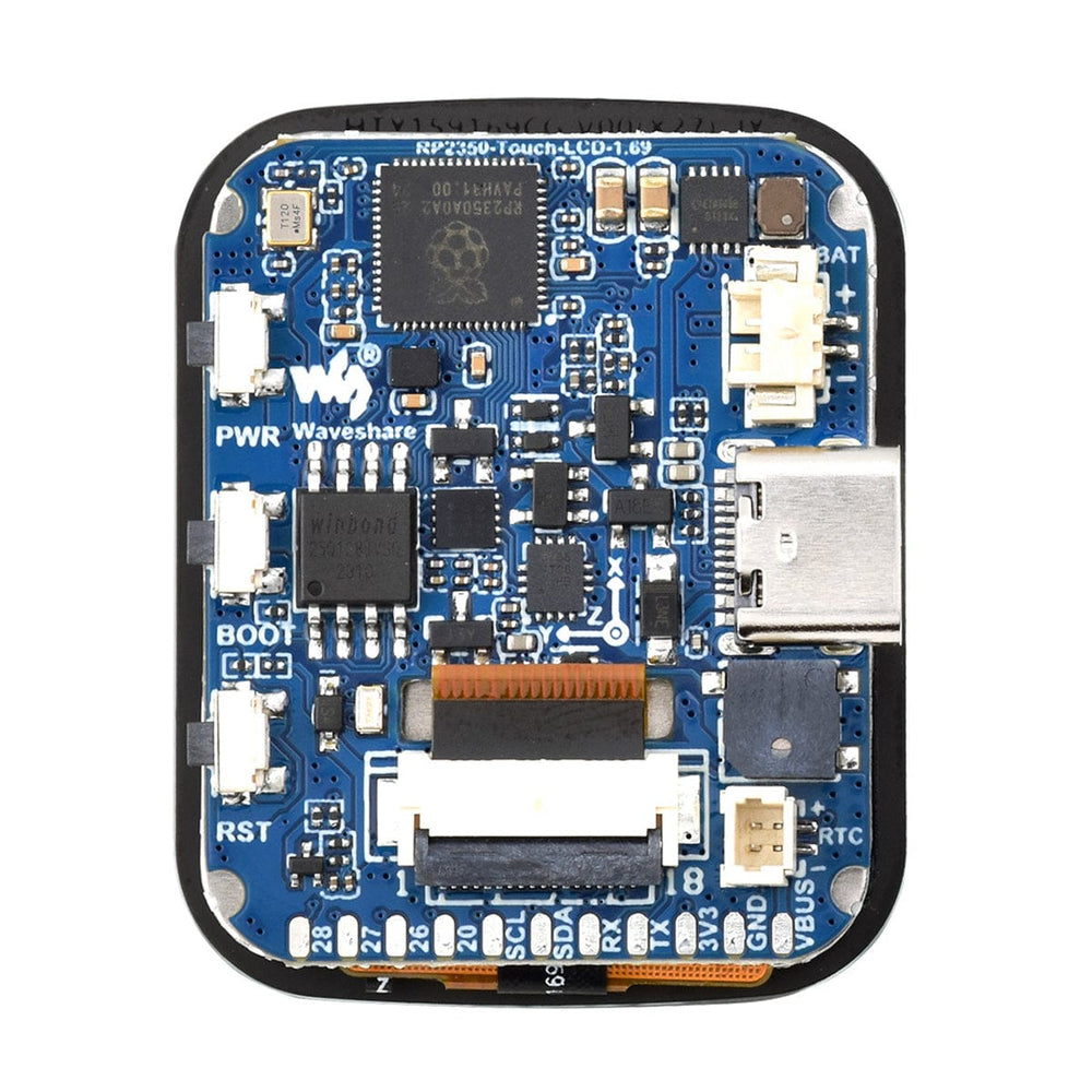 RP2350 Development Board with 1.69" Capacitive Touch Display (240x280) by Waveshare - The Pi Hut