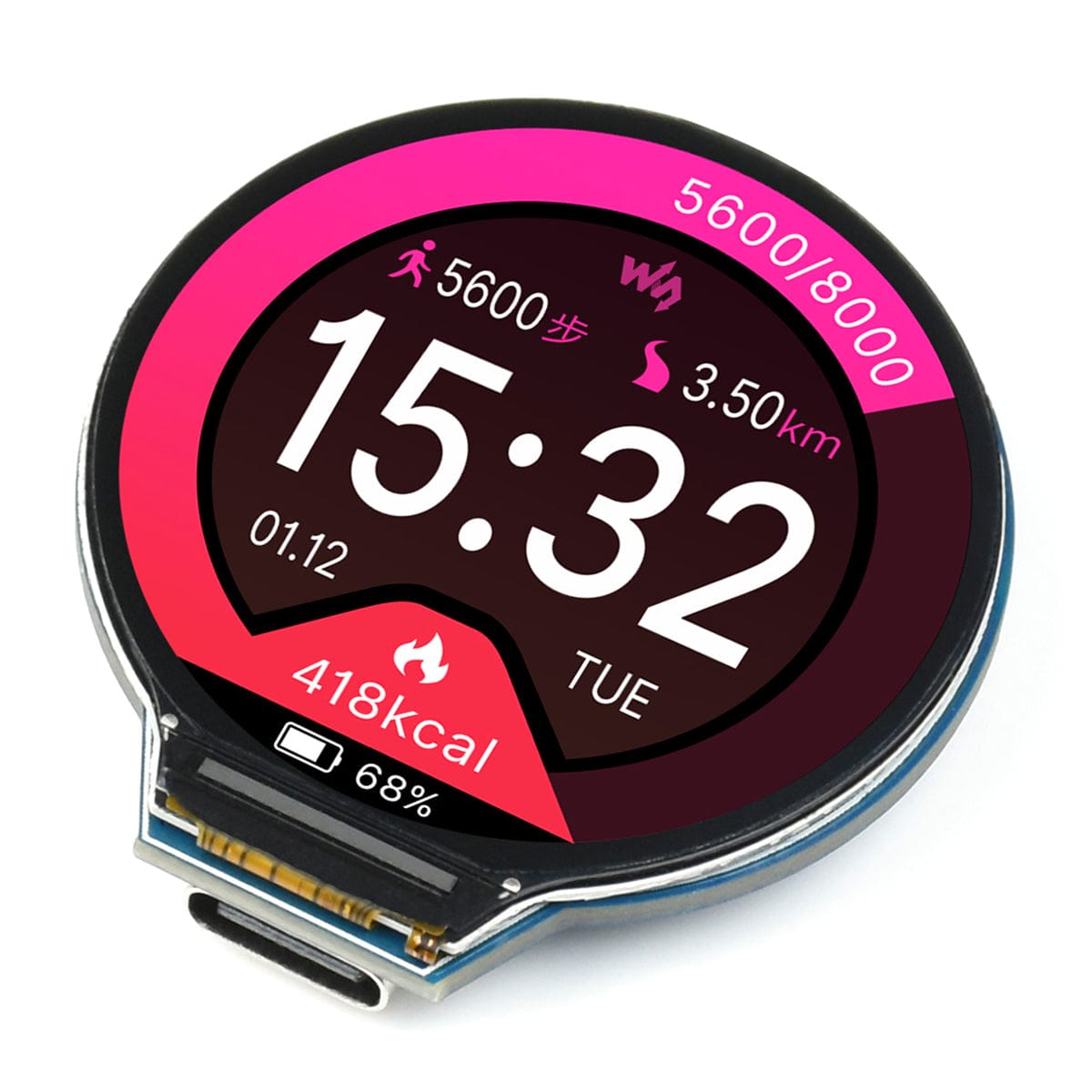 RP2350 MCU Board with 1.28" Round IPS LCD by Waveshare - The Pi Hut