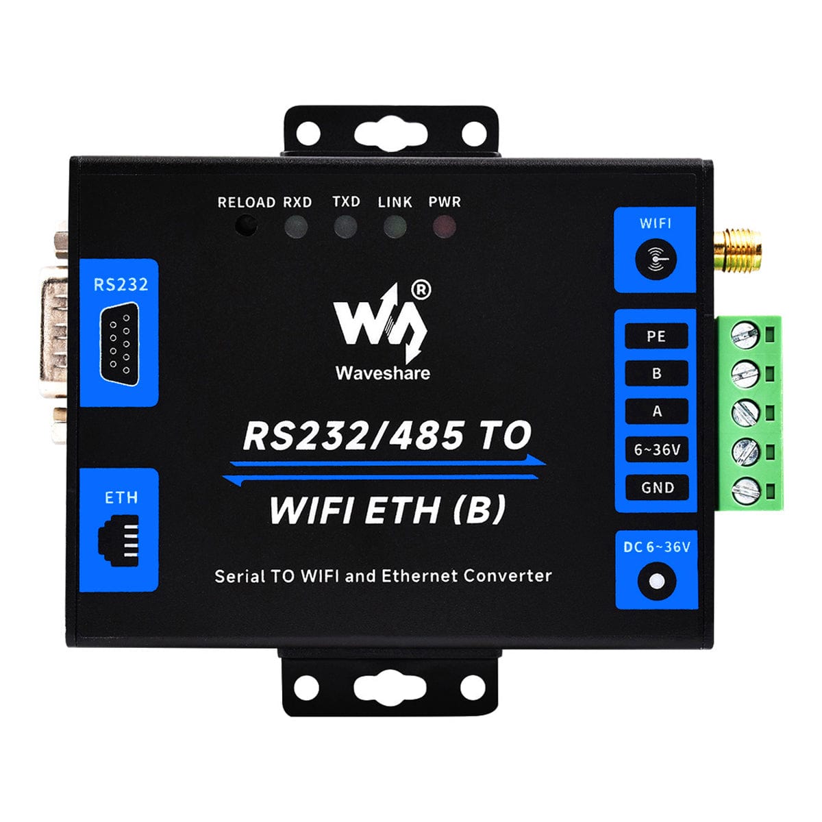 RS232/485 to WiFi/Ethernet Module (Modbus/MQTT Gateway) by Waveshare - The Pi Hut