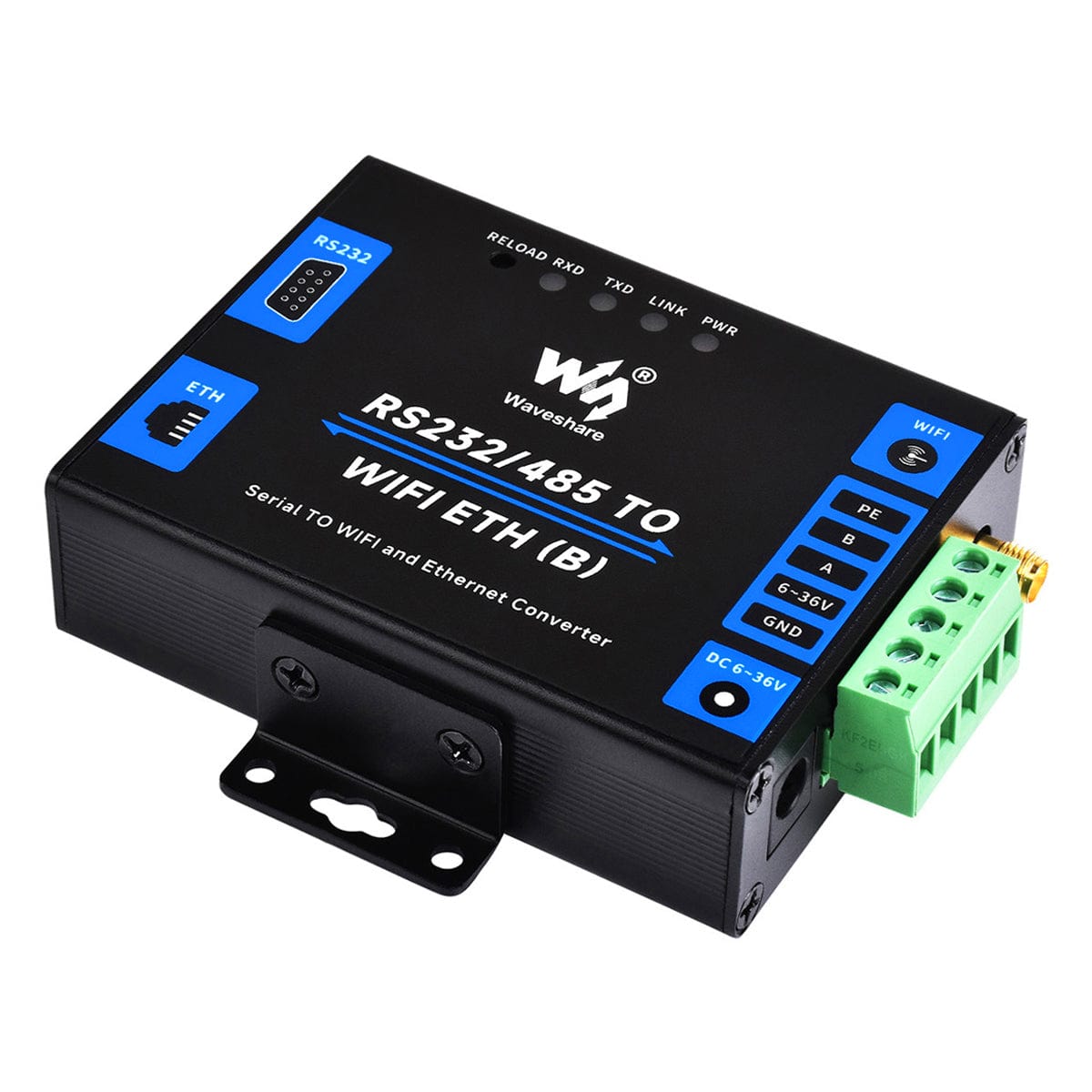 RS232/485 to WiFi/Ethernet Module (Modbus/MQTT Gateway) by Waveshare - The Pi Hut