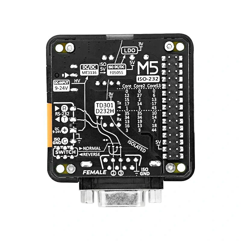 RS232 Module 13.2 with DB9 Female Connector by M5Stack - The Pi Hut