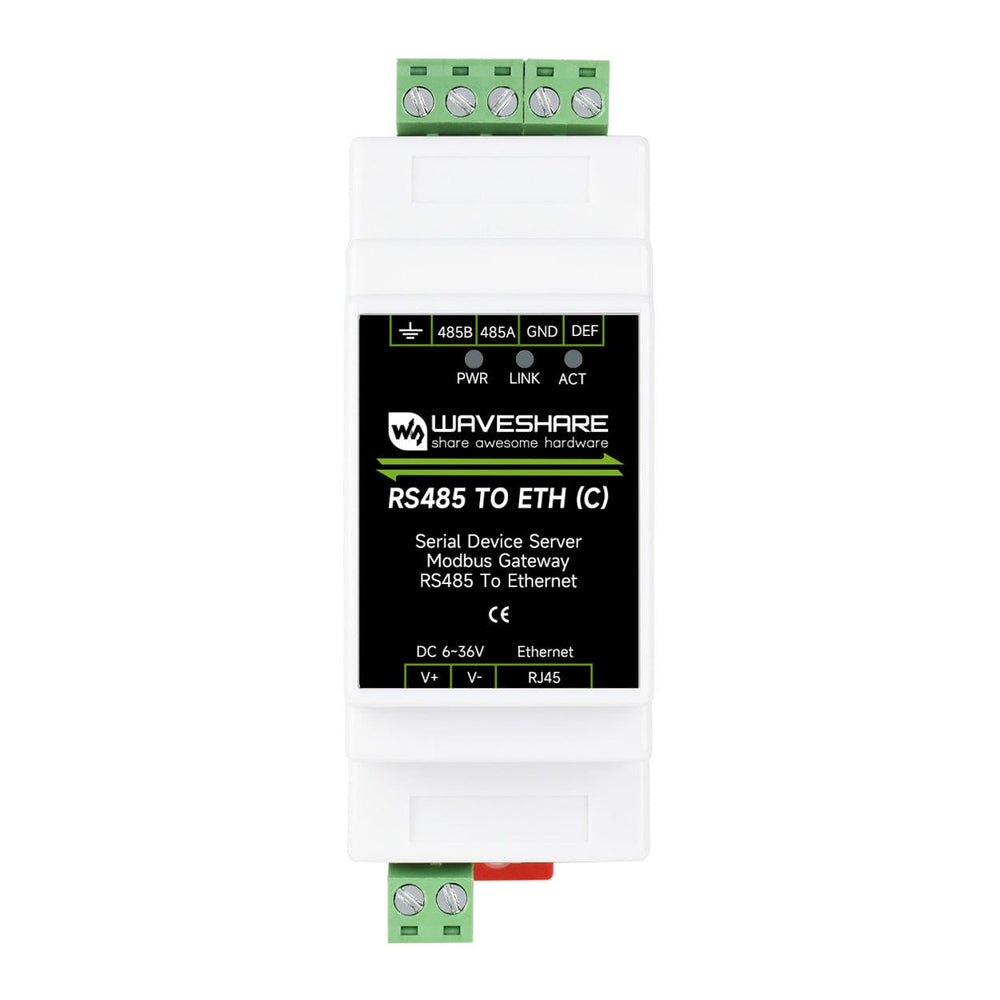 RS485 to RJ45 Industrial Serial Server - Common Ethernet Port (C) by Waveshare - The Pi Hut