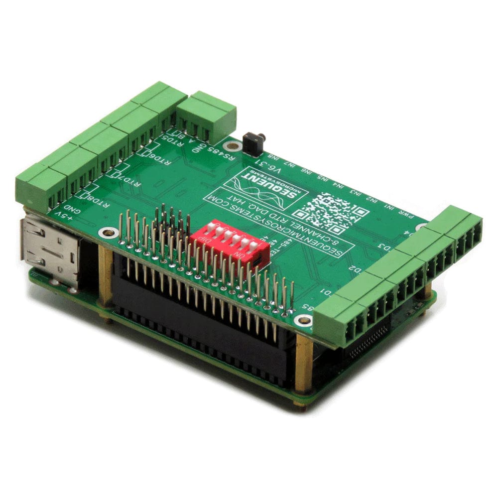 RTD Data Acquisition 8-Layer Stackable HAT for Raspberry Pi by Sequent - The Pi Hut