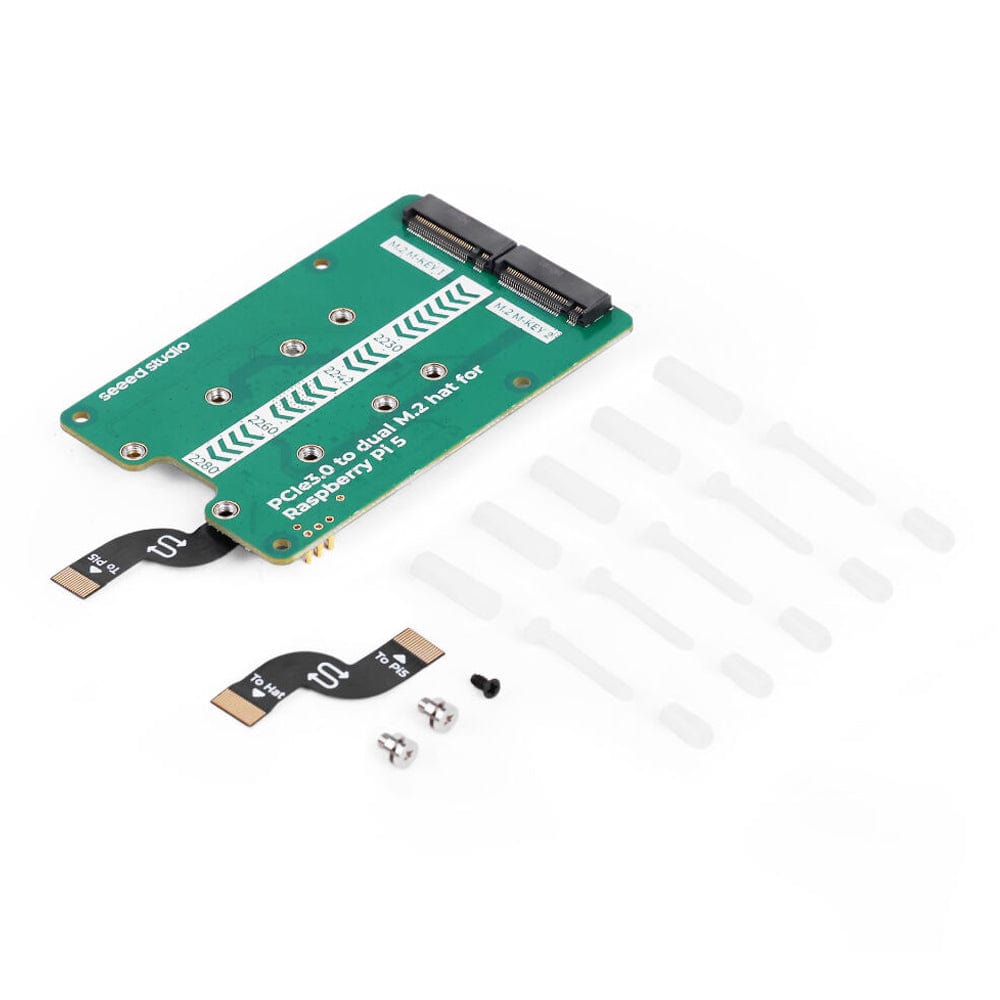 Seeed PCIe 3.0 Dual M.2 HAT for Raspberry Pi 5 by Seeed - The Pi Hut