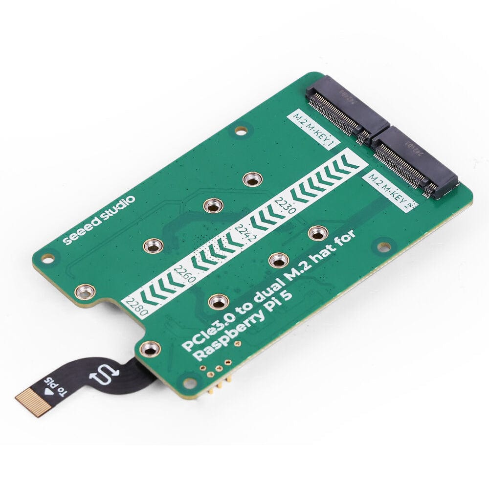 Seeed PCIe 3.0 Dual M.2 HAT for Raspberry Pi 5 by Seeed - The Pi Hut