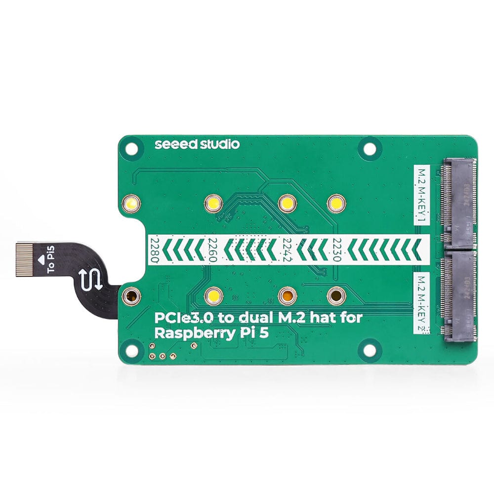 Seeed PCIe 3.0 Dual M.2 HAT for Raspberry Pi 5 by Seeed - The Pi Hut