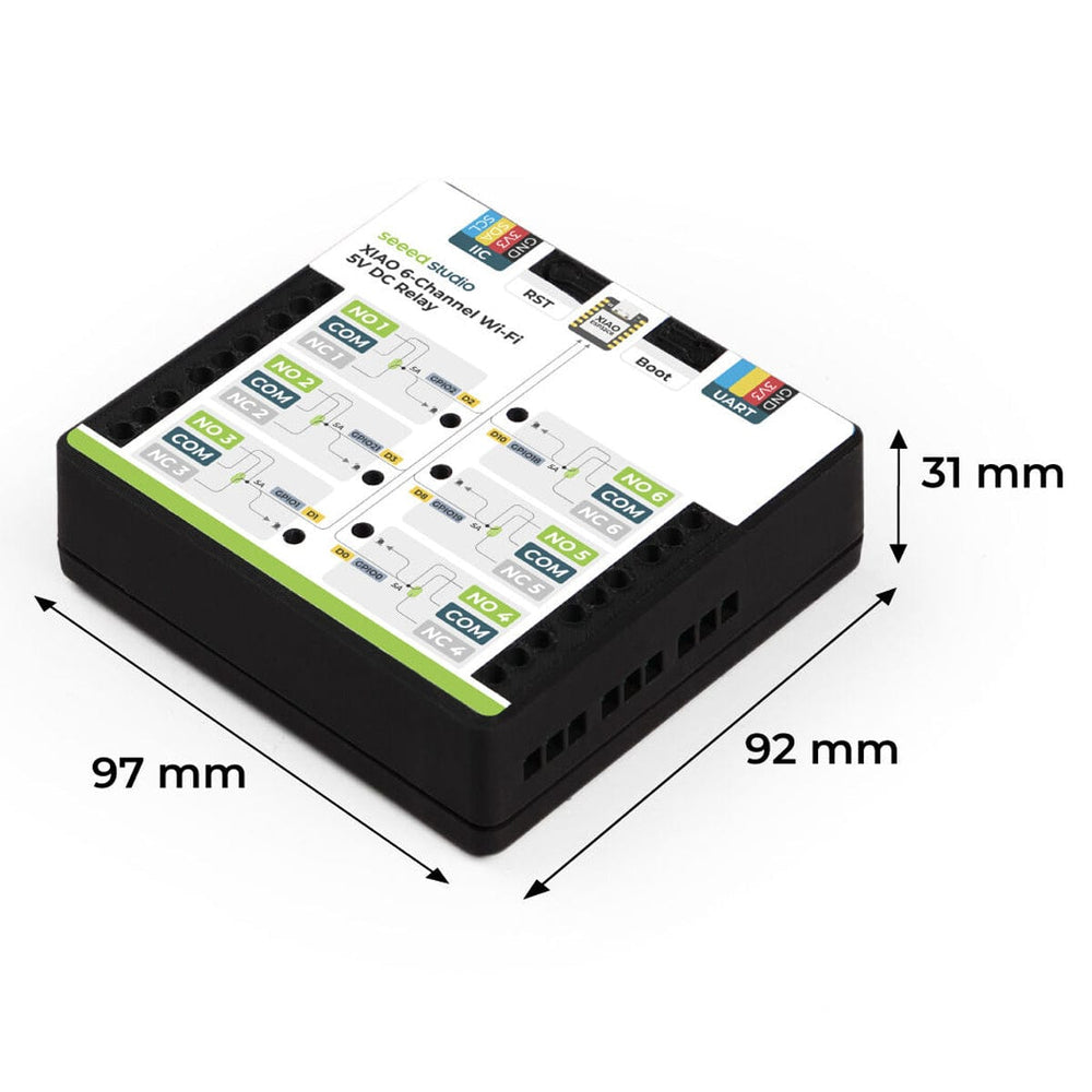 Seeed XIAO 6-Channel Wi-Fi 5V DC Relay (ESP32-C6) by Seeed - The Pi Hut