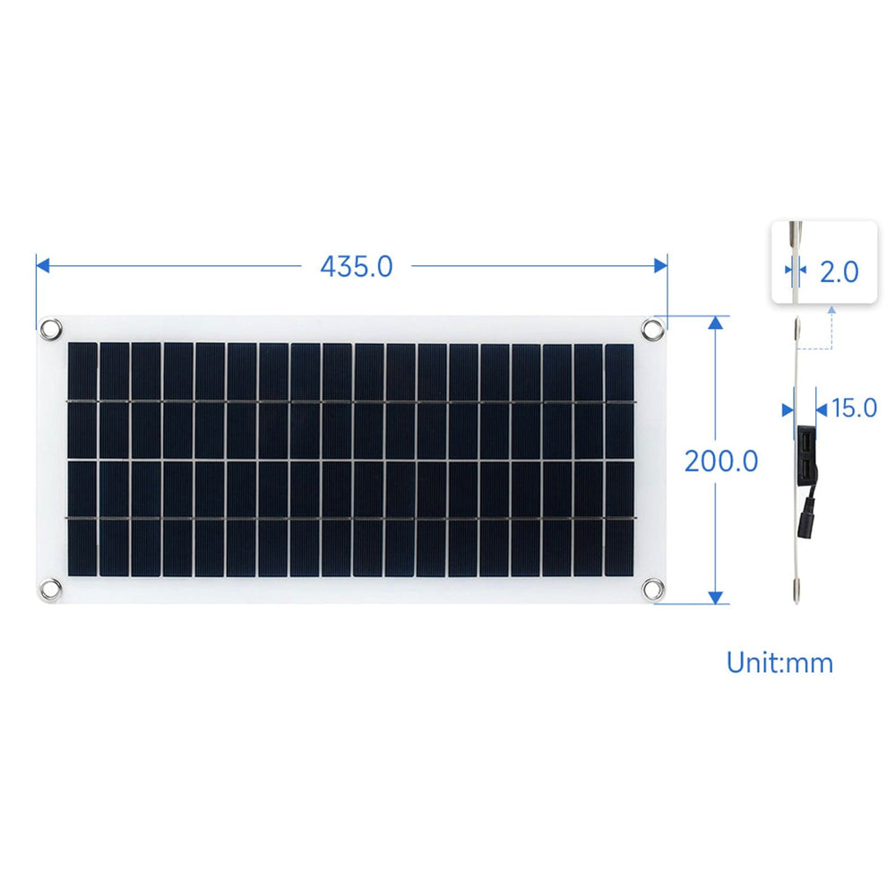 Semi-flexible Polycrystalline Silicon Solar Panel (18V 10W) by Waveshare - The Pi Hut