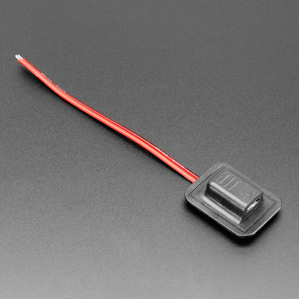 Sewable USB Micro B Power Jack Connector by Adafruit - The Pi Hut