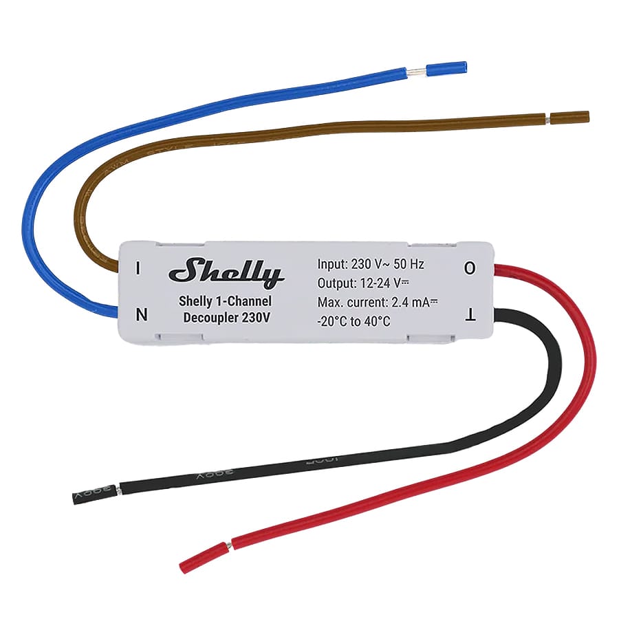 Shelly 1-Channel Decoupler - 230V by Shelly - The Pi Hut