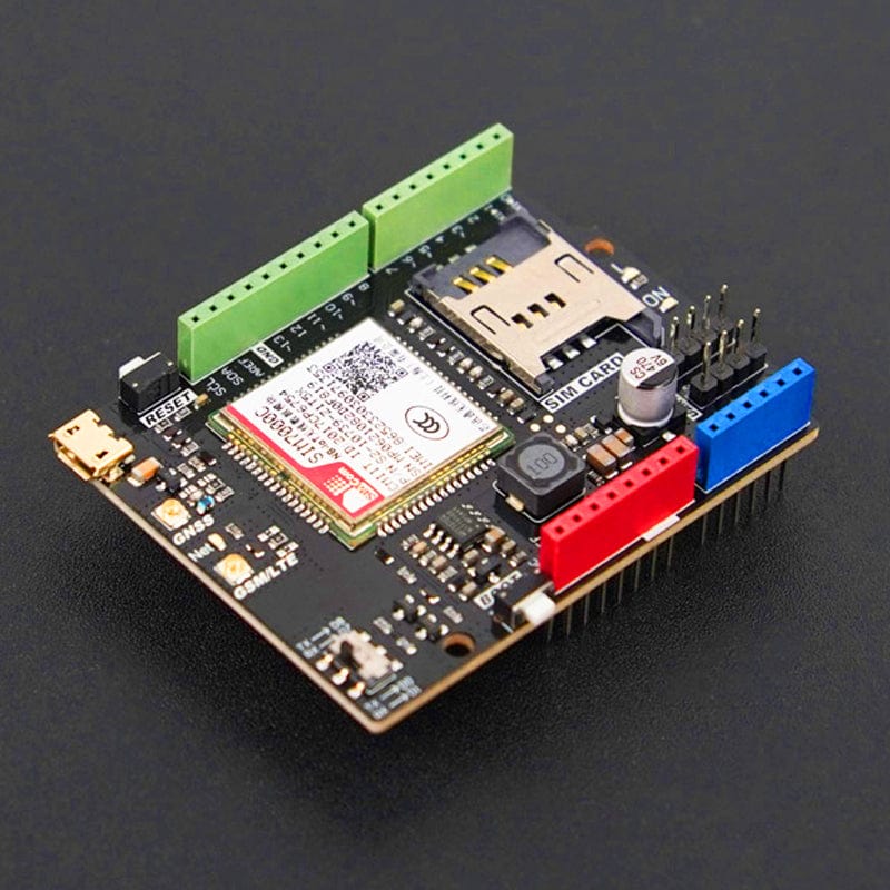 SIM7000C Arduino NB-IoT/LTE/GPRS/GPS Expansion Shield by DFRobot - The Pi Hut