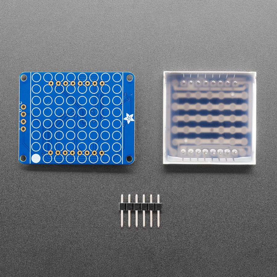 Small 1.2" 8x8 Ultra Bright Square Yellow LED Matrix + Backpack by Adafruit - The Pi Hut