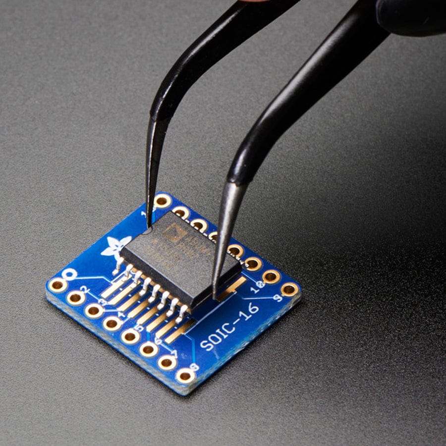 SMT Breakout PCB for SOIC-16 or TSSOP-16 - 3 Pack! by Adafruit - The Pi Hut