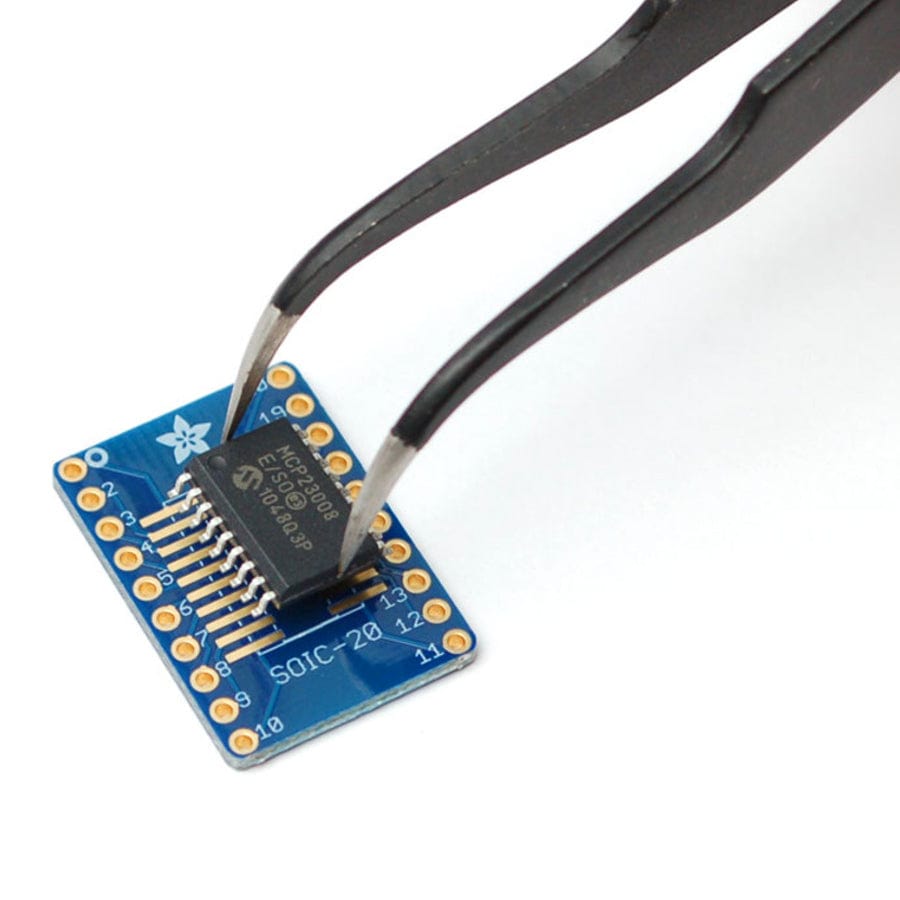 SMT Breakout PCB for SOIC-20 or TSSOP-20 - 3 Pack by Adafruit - The Pi Hut