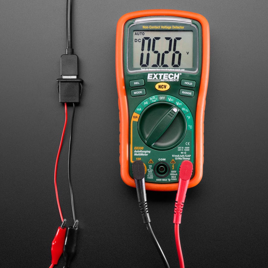 Snap-In Panel Mount Cable - USB-A Socket to 2 Wires by Adafruit - The Pi Hut