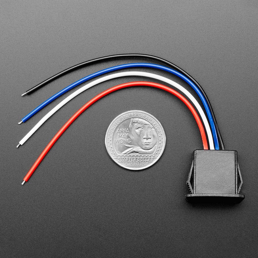 Snap-In Panel Mount Cable - USB Type A Socket to 4 Wires by Adafruit - The Pi Hut