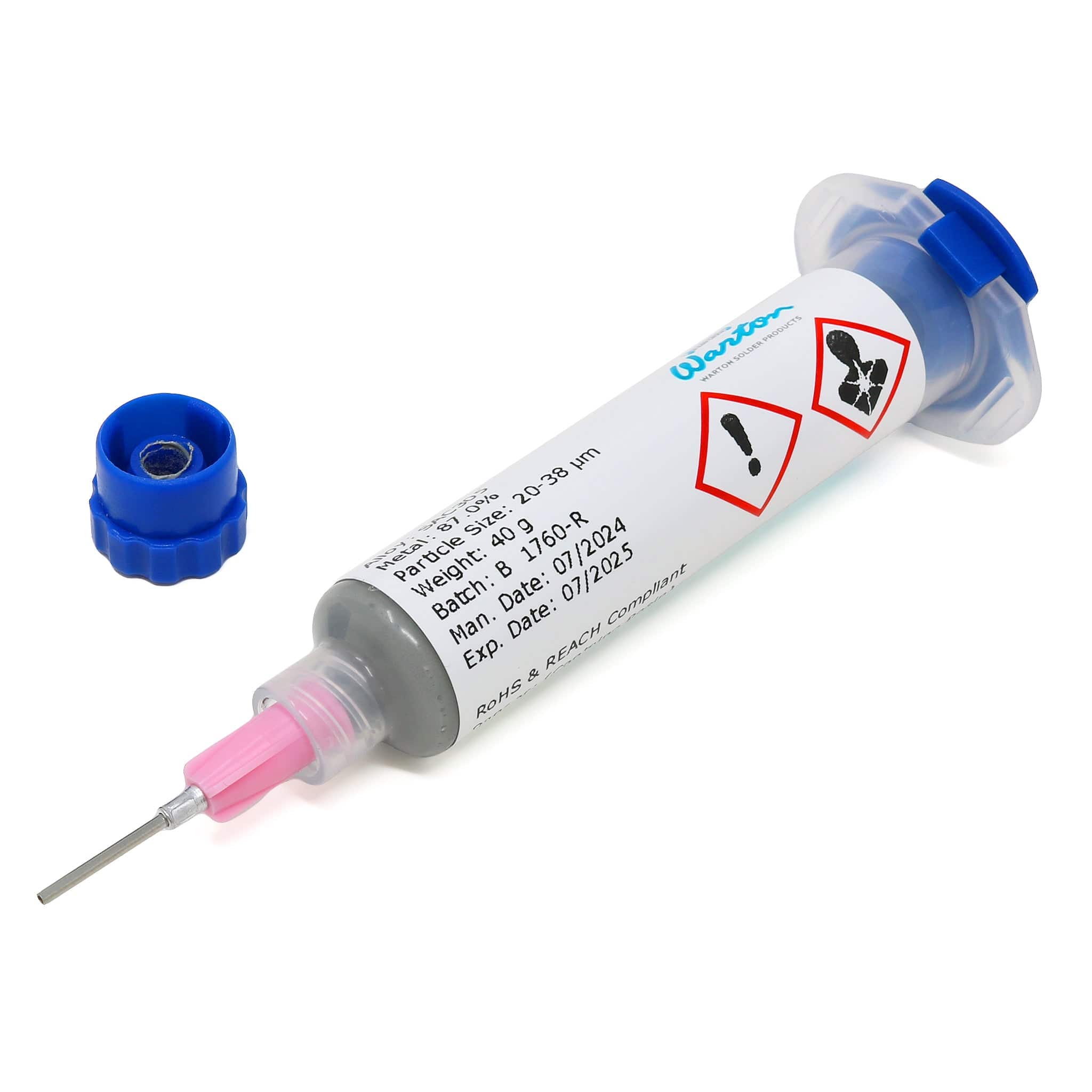 Solder Paste - Microprint P4000 T4 SAC305 40g Syringe by Warton Metals - The Pi Hut