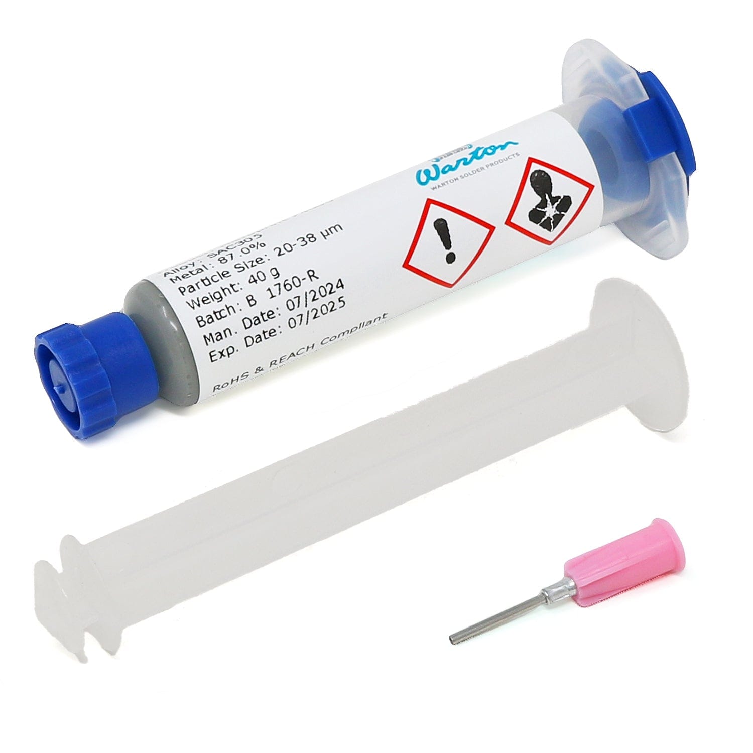 Solder Paste - Microprint P4000 T4 SAC305 40g Syringe by Warton Metals - The Pi Hut