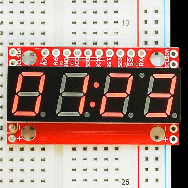 SparkFun 7-Segment Serial Display - Red by Sparkfun - The Pi Hut