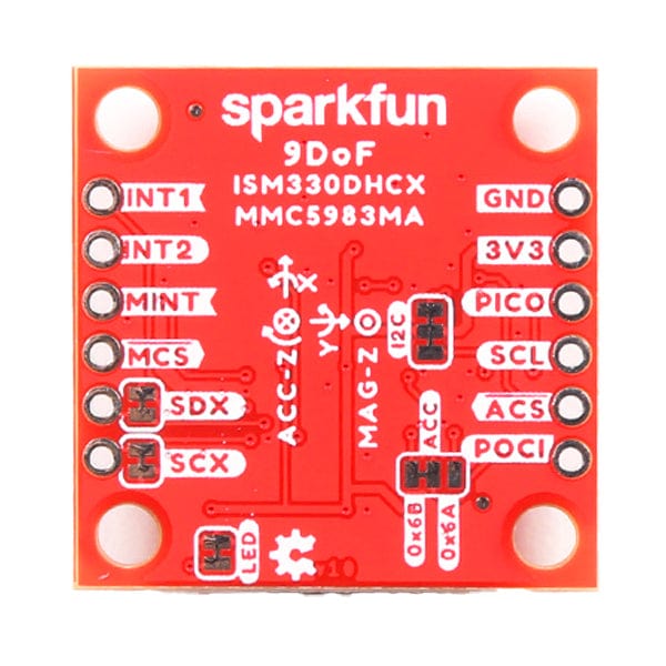 SparkFun 9DoF IMU Breakout - ISM330DHCX, MMC5983MA (Qwiic) by Sparkfun - The Pi Hut