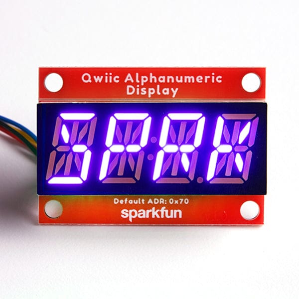 SparkFun Qwiic Alphanumeric Display - Purple by Sparkfun - The Pi Hut
