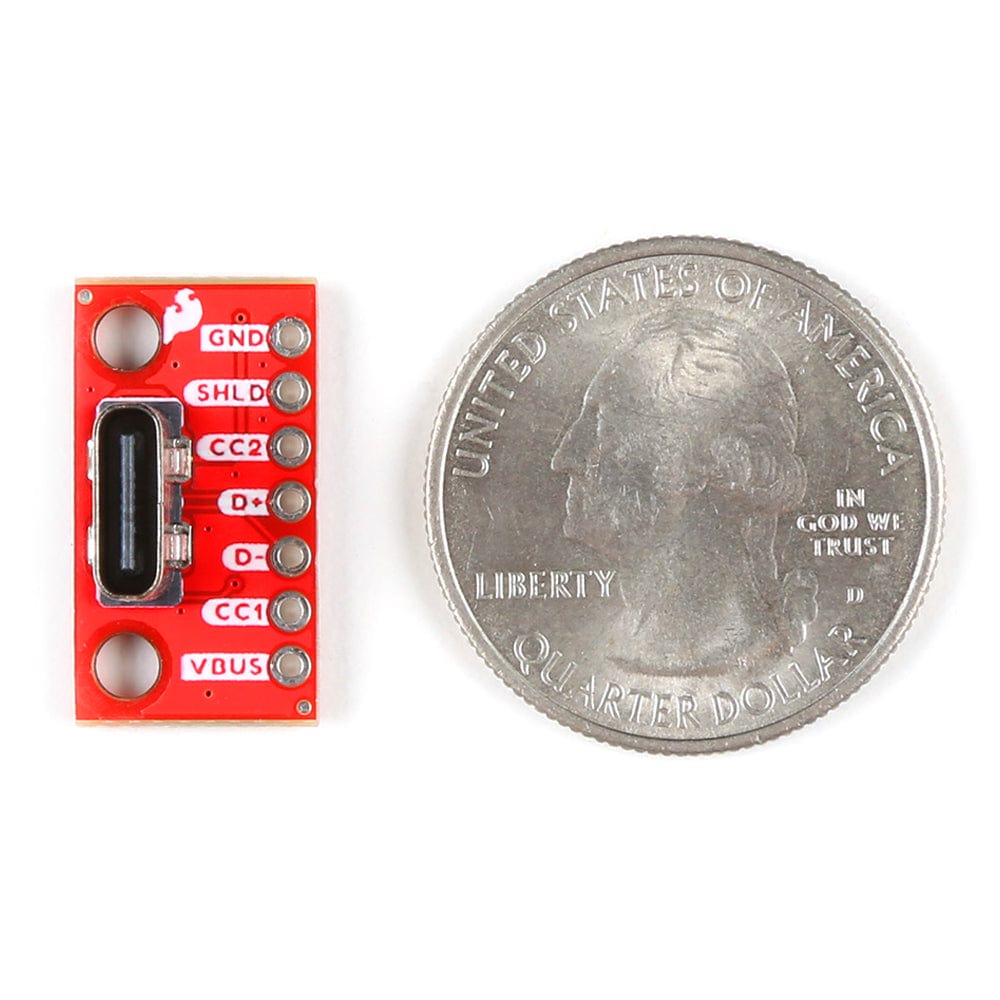 SparkFun USB-C Breakout - Vertical by Sparkfun - The Pi Hut