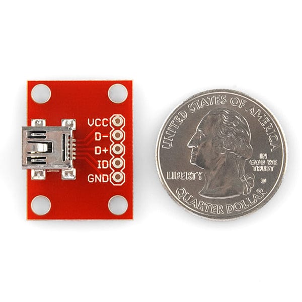 SparkFun USB Mini-B Breakout - The Pi Hut