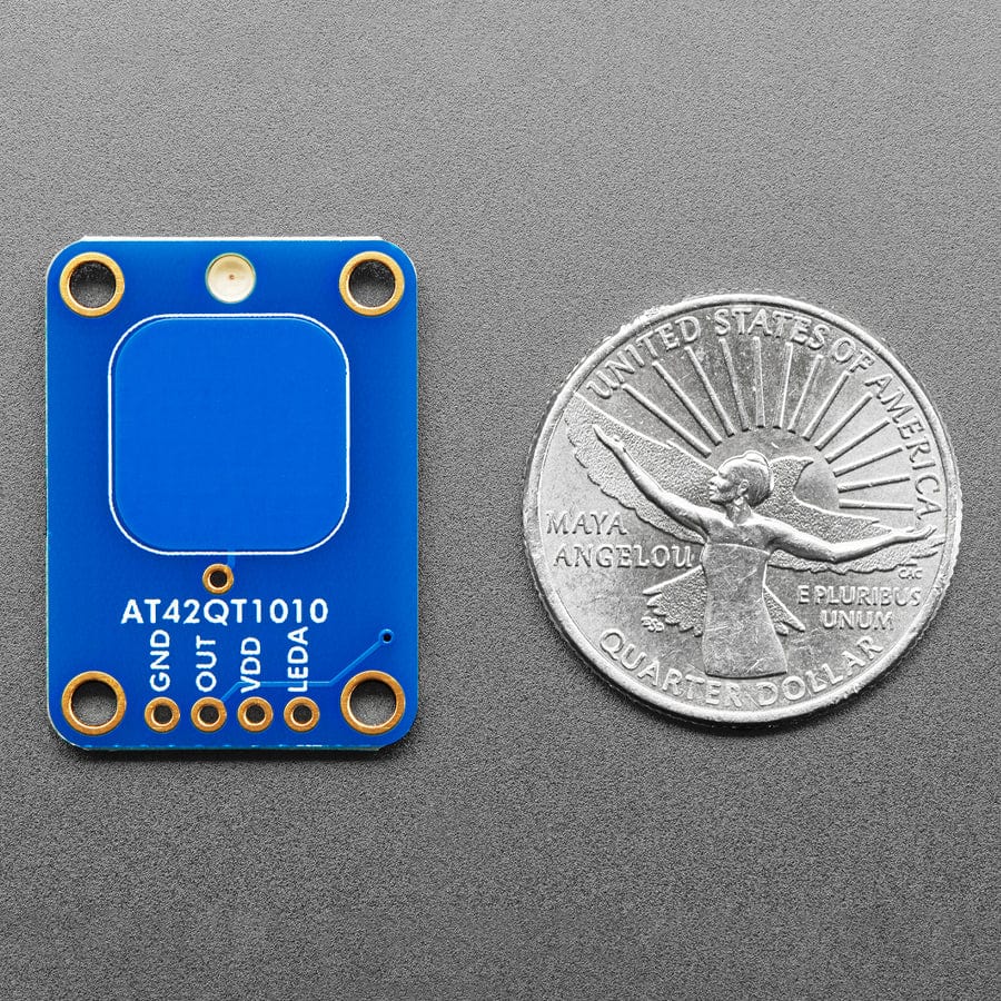 Standalone Momentary Capacitive Touch Sensor Breakout (AT42QT1010) by Adafruit - The Pi Hut
