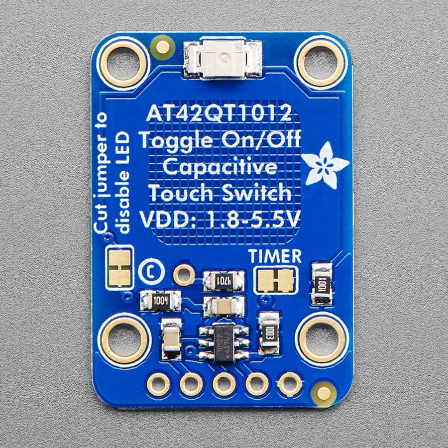 Standalone Toggle Capacitive Touch Sensor Breakout (AT42QT1012) by Adafruit - The Pi Hut