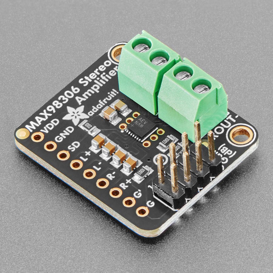 Stereo 3.7W Class D Audio Amplifier - MAX98306 by Adafruit - The Pi Hut