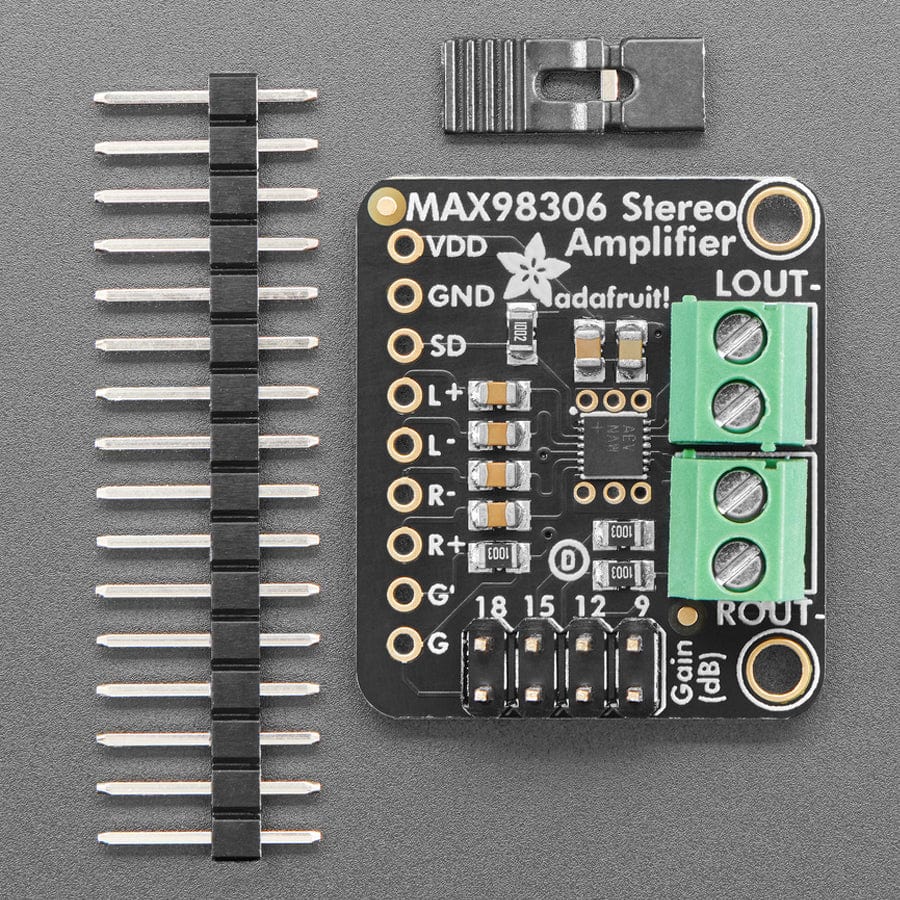 Stereo 3.7W Class D Audio Amplifier - MAX98306 by Adafruit - The Pi Hut