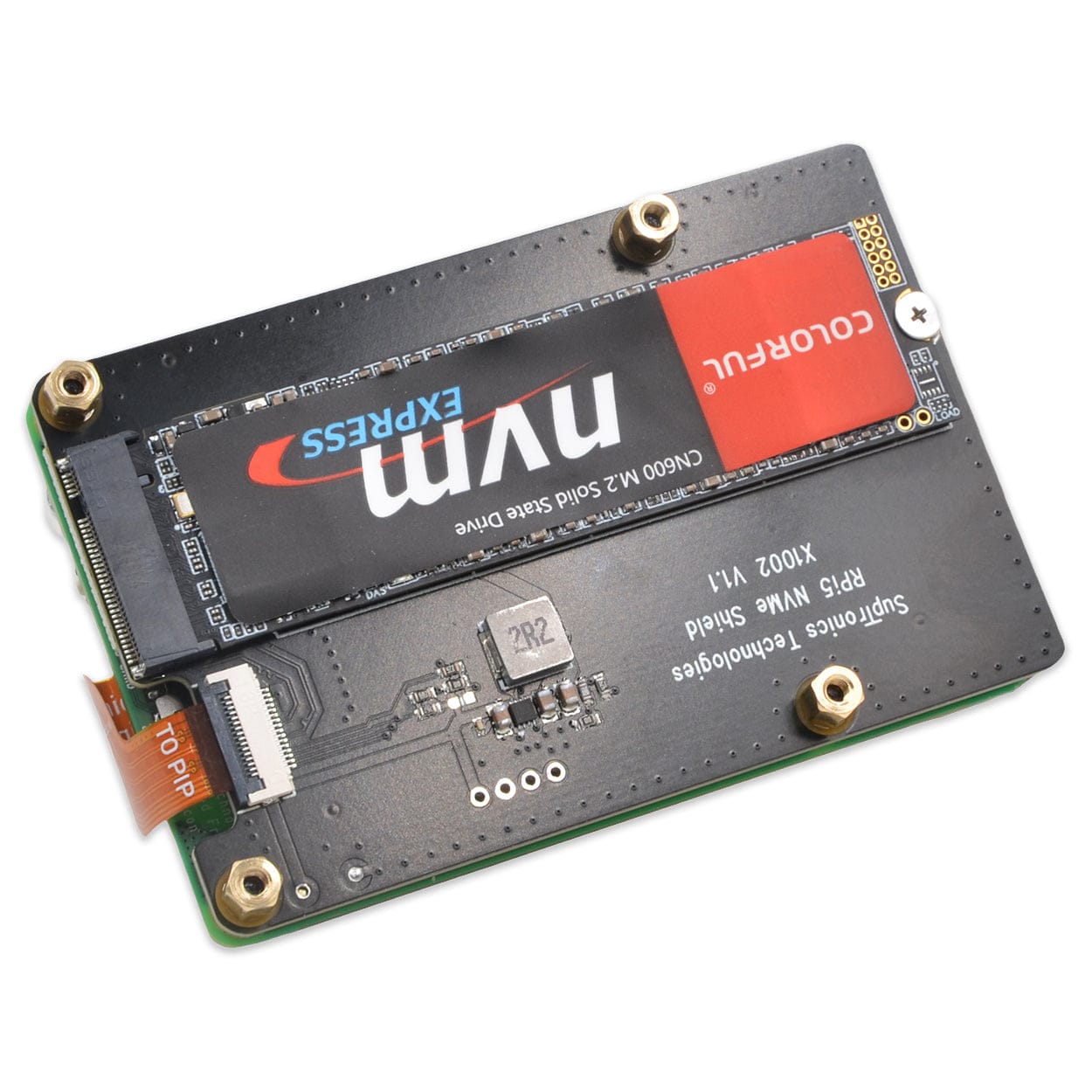 SupTronics X1002 Bottom-Mount NVMe Add-on for Raspberry Pi 5 by SupTronics - The Pi Hut