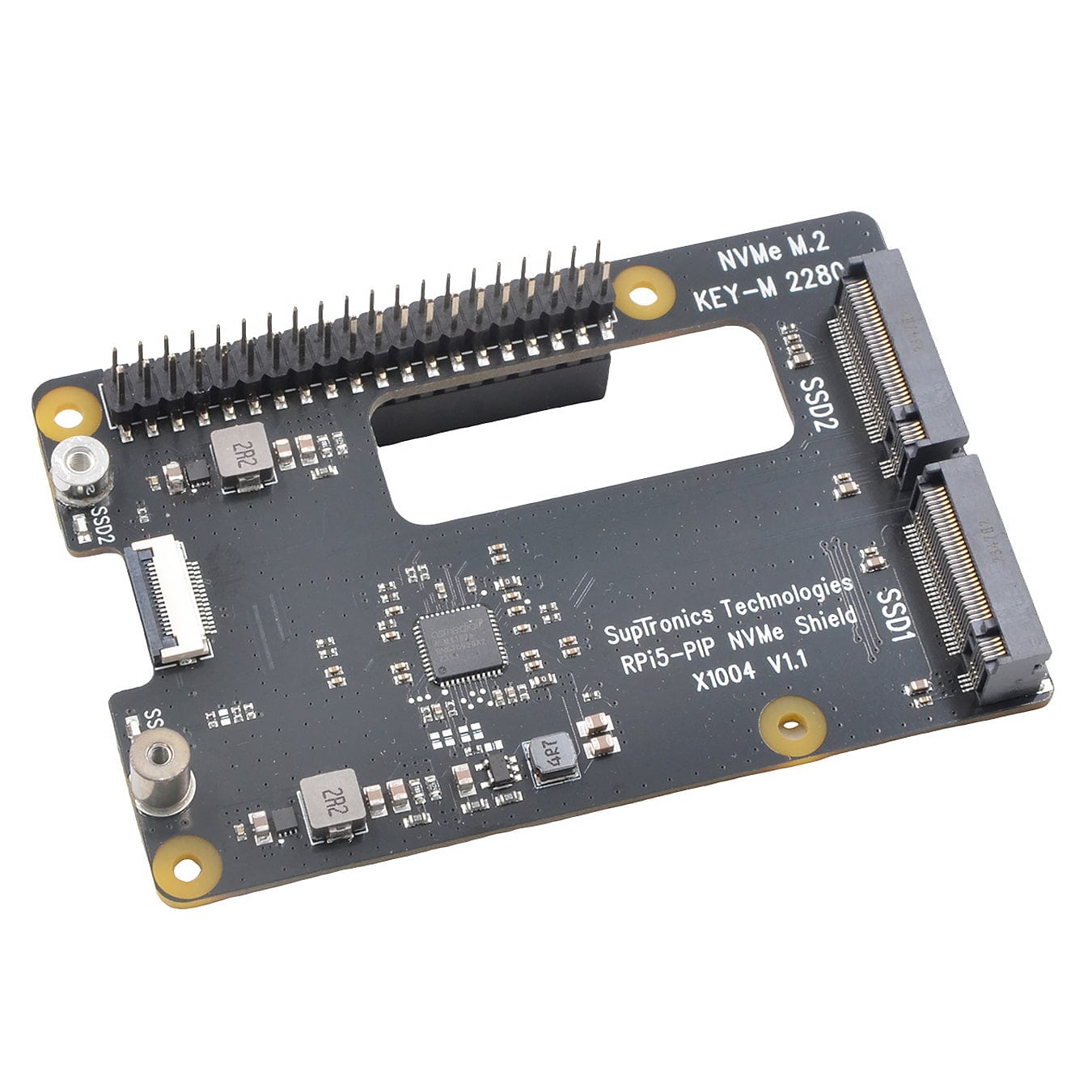 SupTronics X1004 Dual NVMe Add-on for Raspberry Pi 5 by SupTronics - The Pi Hut