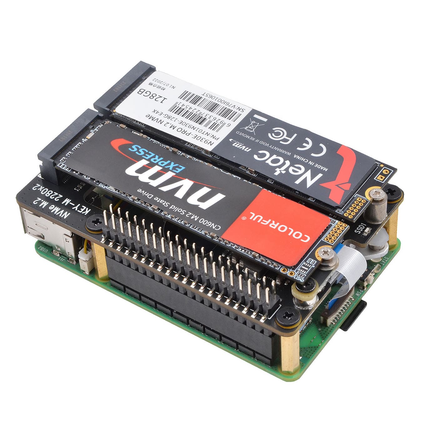 SupTronics X1004 Dual NVMe Add-on for Raspberry Pi 5 by SupTronics - The Pi Hut
