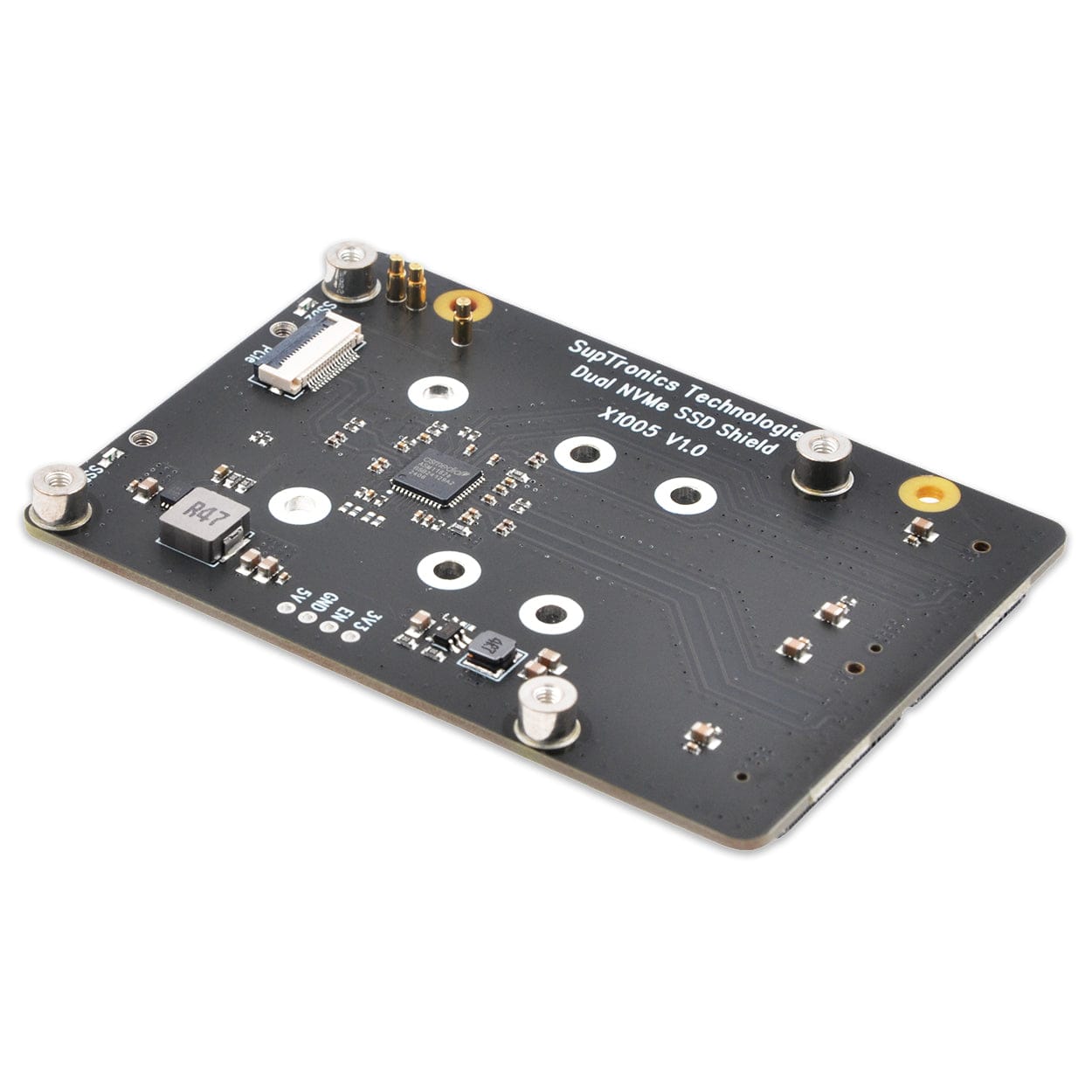 SupTronics X1005 Bottom-Mount Dual-NVMe Add-on for Raspberry Pi 5 by SupTronics - The Pi Hut