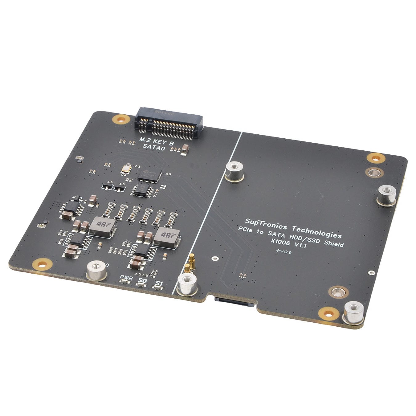 SupTronics X1006 SATA + NVMe Expansion for Raspberry Pi 5 by SupTronics - The Pi Hut