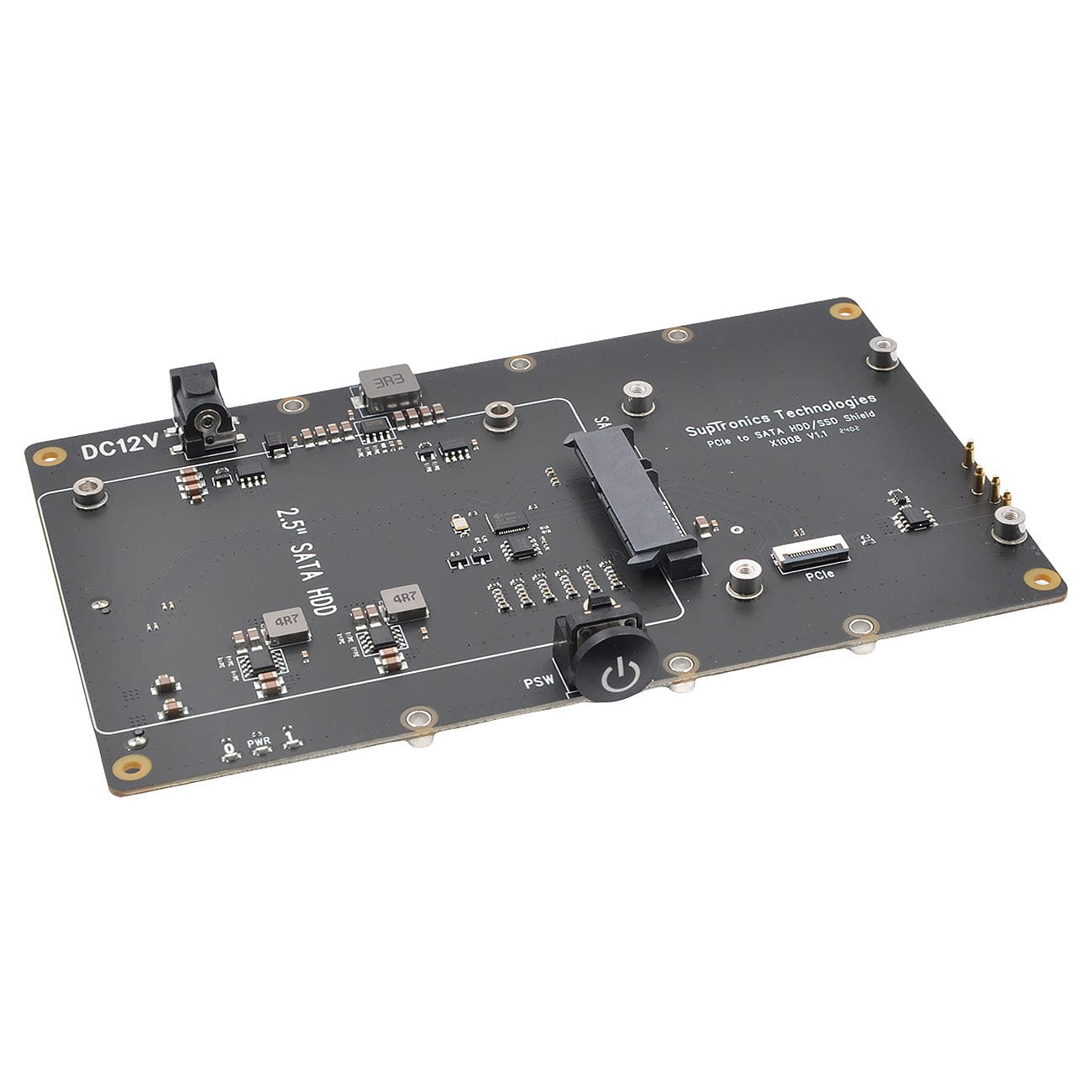 SupTronics X1008 3.5" + 2.5" SATA Expansion for Raspberry Pi 5 by SupTronics - The Pi Hut