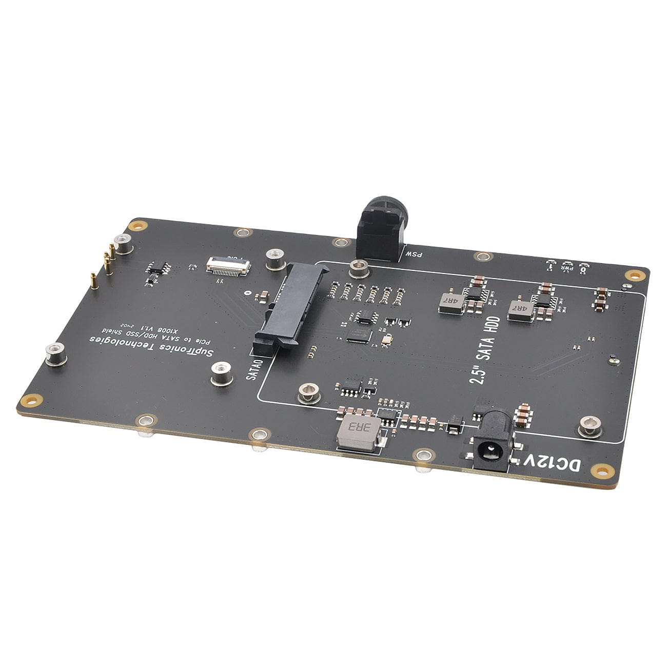 SupTronics X1008 3.5" + 2.5" SATA Expansion for Raspberry Pi 5 by SupTronics - The Pi Hut