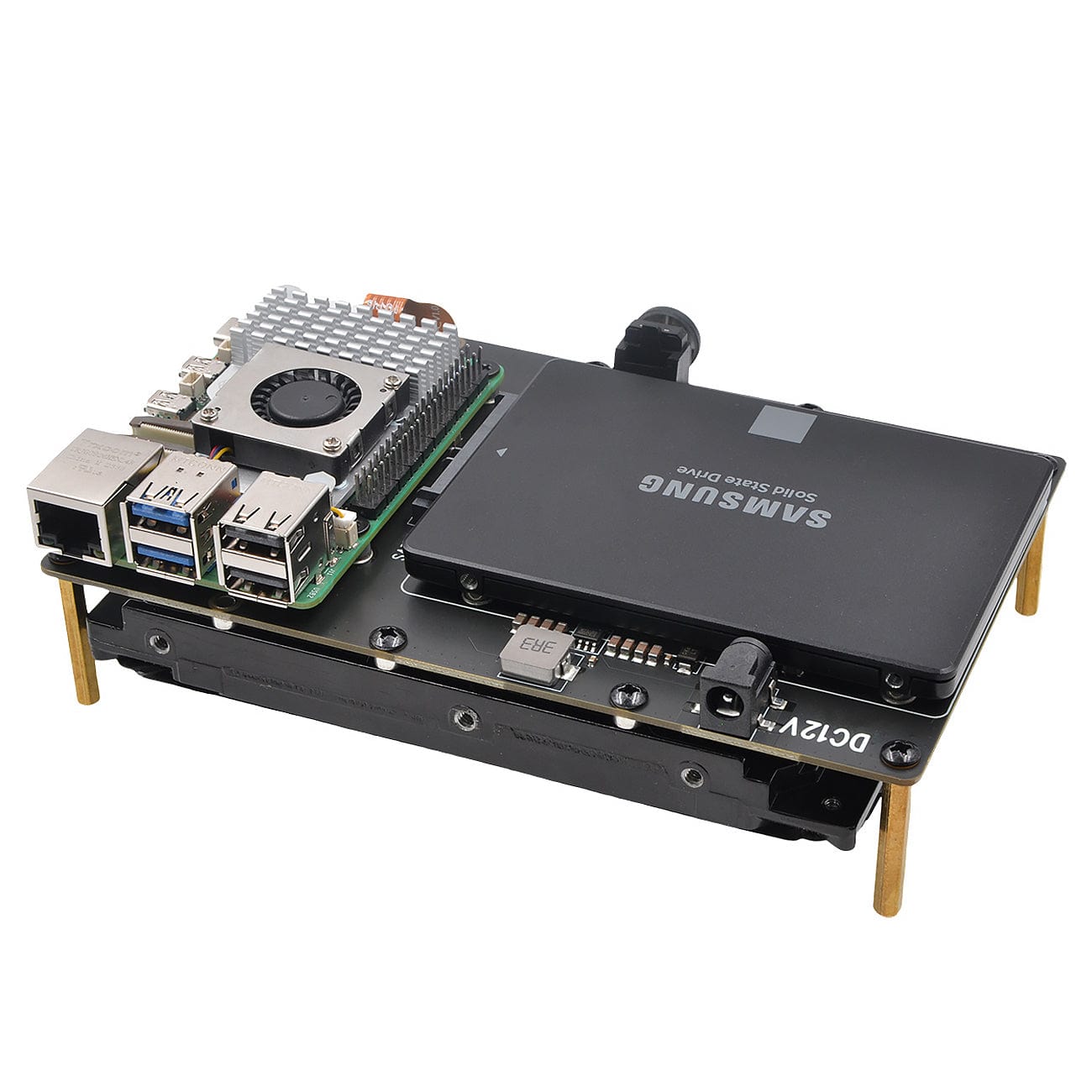 SupTronics X1008 3.5" + 2.5" SATA Expansion for Raspberry Pi 5 by SupTronics - The Pi Hut