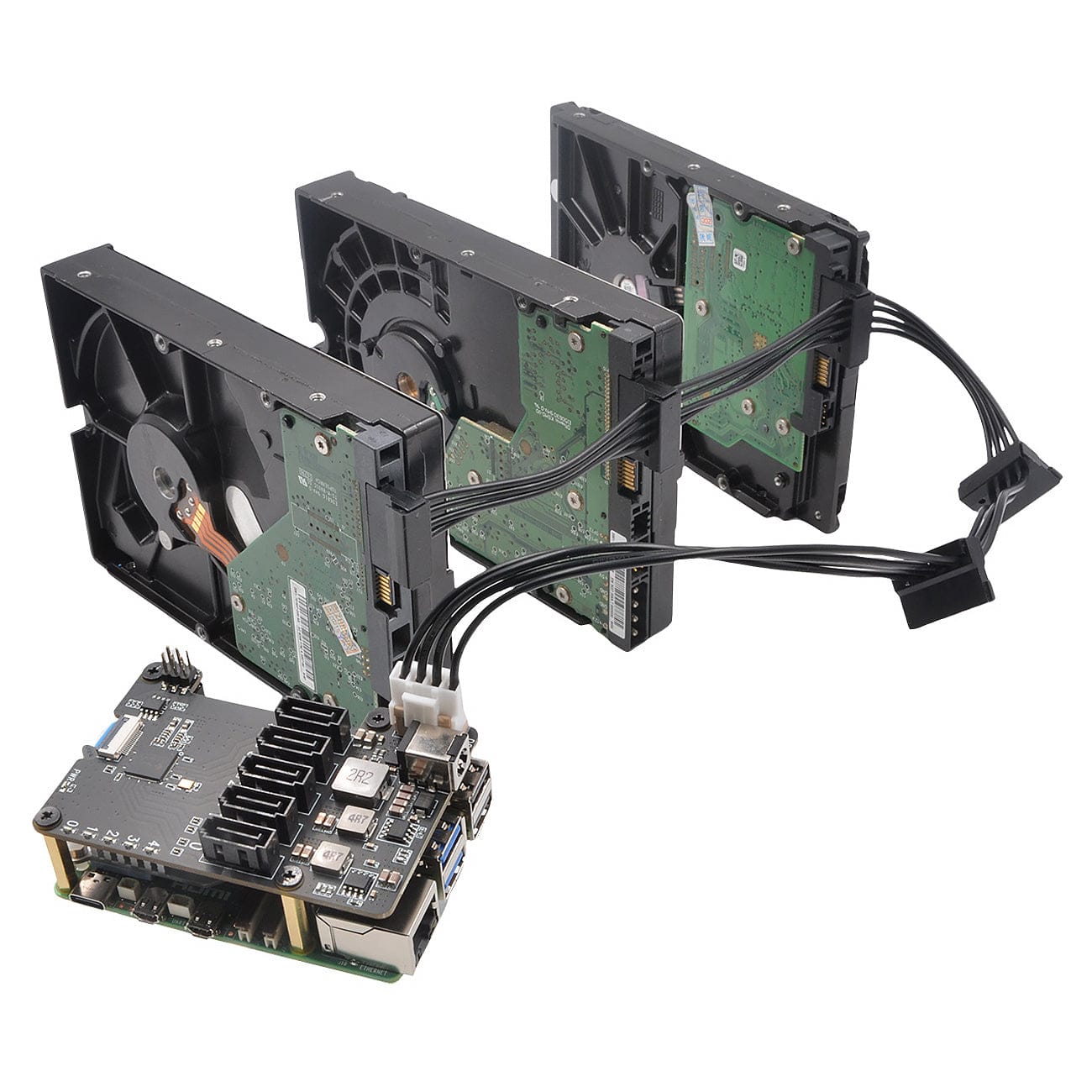 SupTronics X1009 5-Port SATA Add-on for Raspberry Pi 5 by SupTronics - The Pi Hut