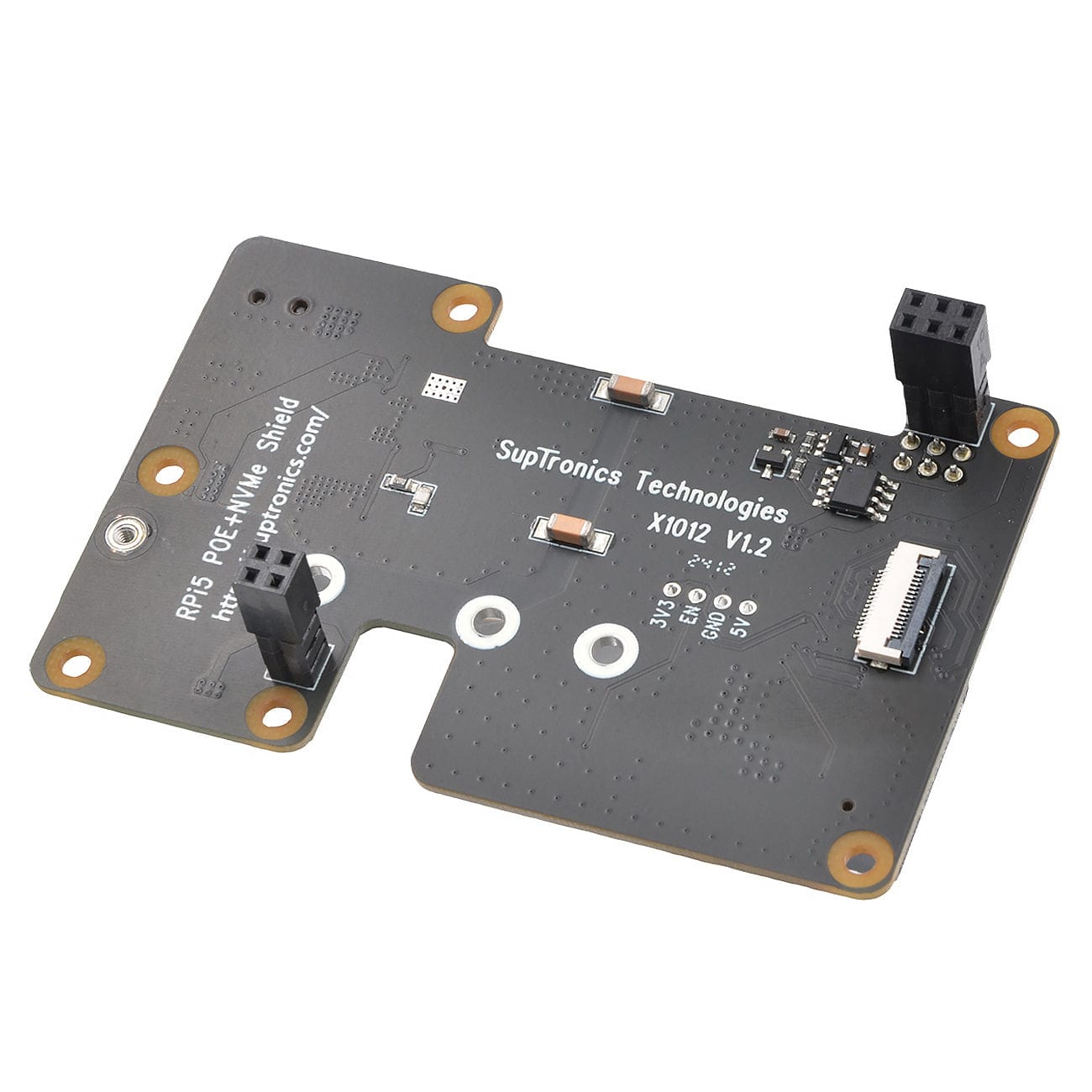 SupTronics X1012 NVMe + PoE Add-on for Raspberry Pi 5 by SupTronics - The Pi Hut
